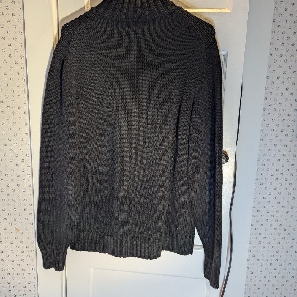 💙 Navy Eddie Bauer M Pullover Sweater Cotton Vintage Coastal - Picture 14 of 14